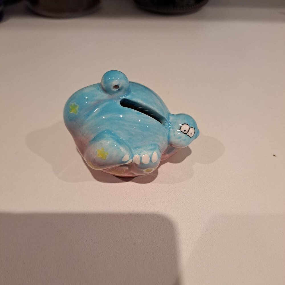 Mini blue dinosaur bank - Picture 7 of 7